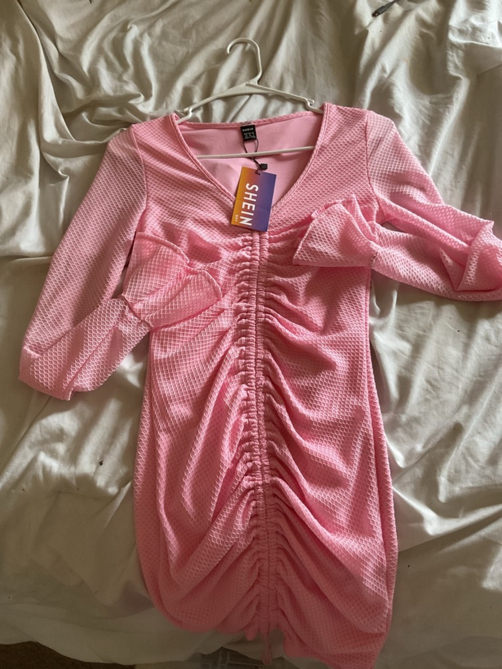 SHEIN Light Pink Scoop Neck Top